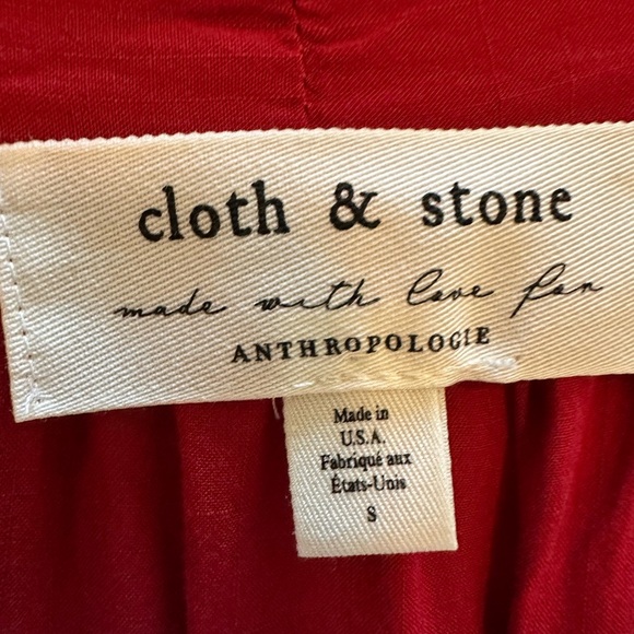 Cloth & Stone Vibrant Red Tie-Neck Blouse - Picture 3 of 3